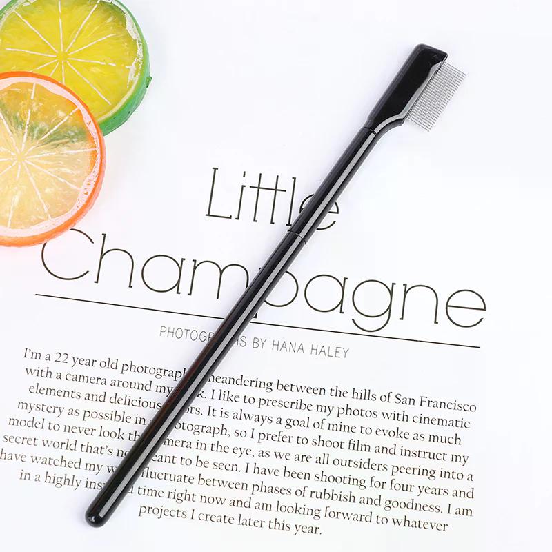 1pcs Steel Eyebrow Eyelash Comb Extension Brush Metal Comb Makeup Brushes Tool High Qualit