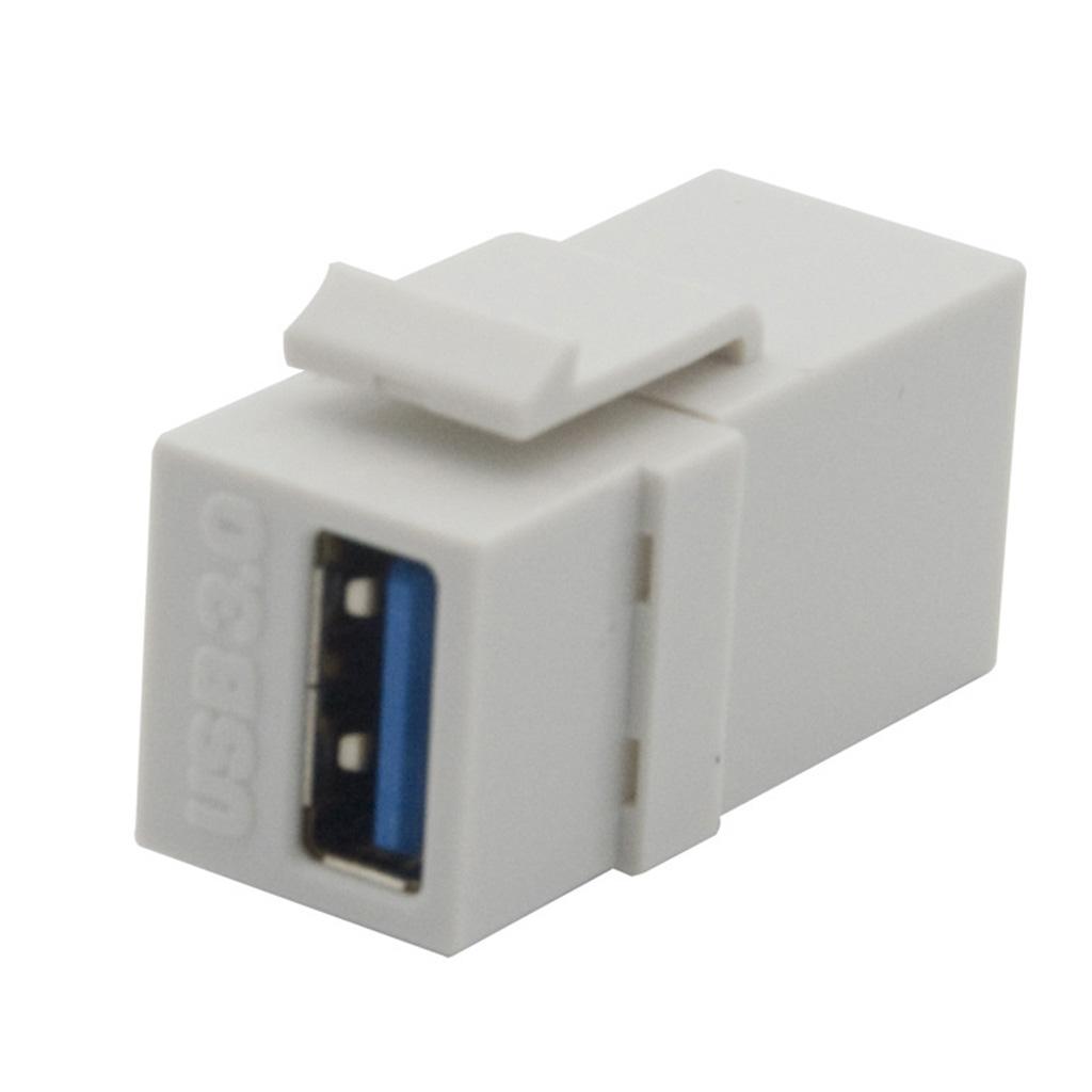 2 Pack USB 3.0 Keystone Jack Inserts USB To USB Adapters Female To Female Connector Insert Snap-in Socket Adapter Port