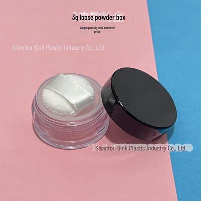 3g Tragbare Make-up Puderbox mit Puderquaste und Sieb - Leere Honigpuderverpackung