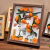 Festive Persimmon Ruyi Twist Stick DIY Photo Frame Kit with Preserved Flower Ornament Gift.