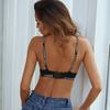 Sexy Underwear Letters Black Cotton Molded Underwire Fashionable Adjustment Bra