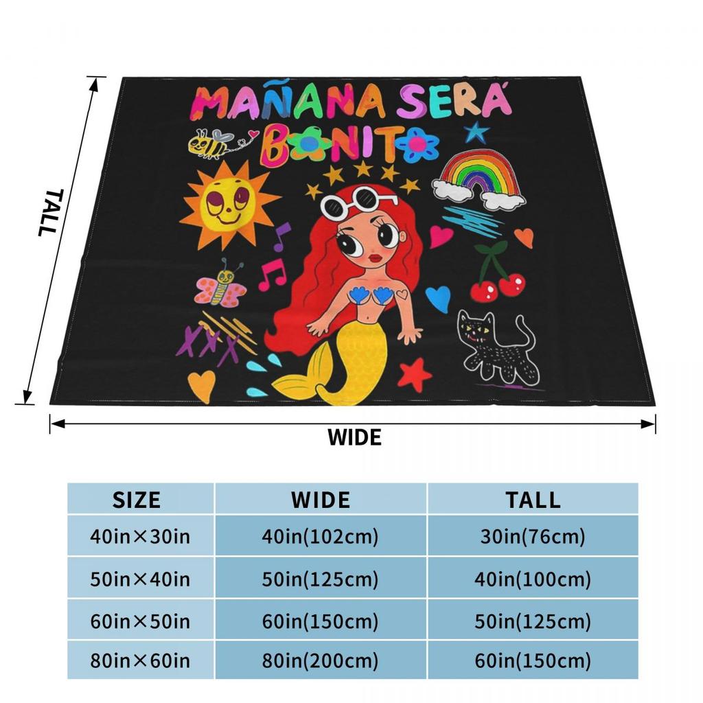 Manana Sera Bonito Colombian Music Singer Karol G Blanket Soft Warm Flannel Throw Blanket Bedding for Living Room Picnic Couch