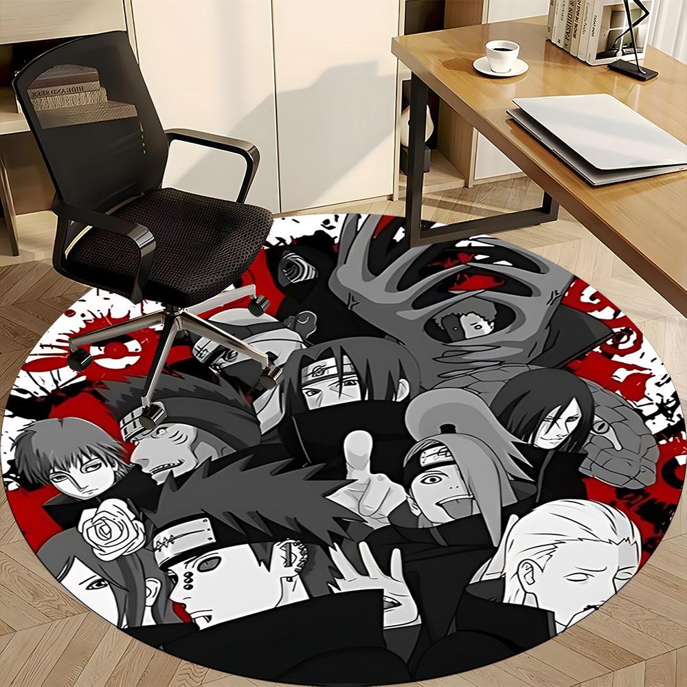 1pc Naruto Characters Office Round Area Rug, Under Office Chairs Bedroom Living Room Home Decor  A1022162