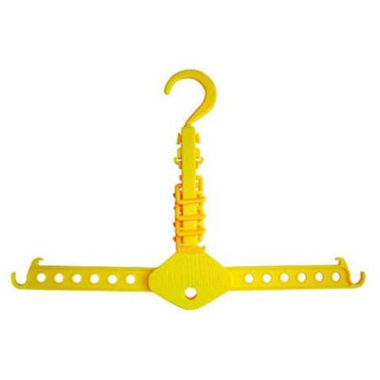1pcs Multi-Functional Dual Hanger Folding Clothes Hanger Clothing Drying Rack