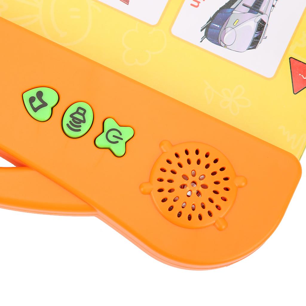 Kid English E Book Electronic Sound Book Educational Toy Reading Machine With Learning Pen(Orange )