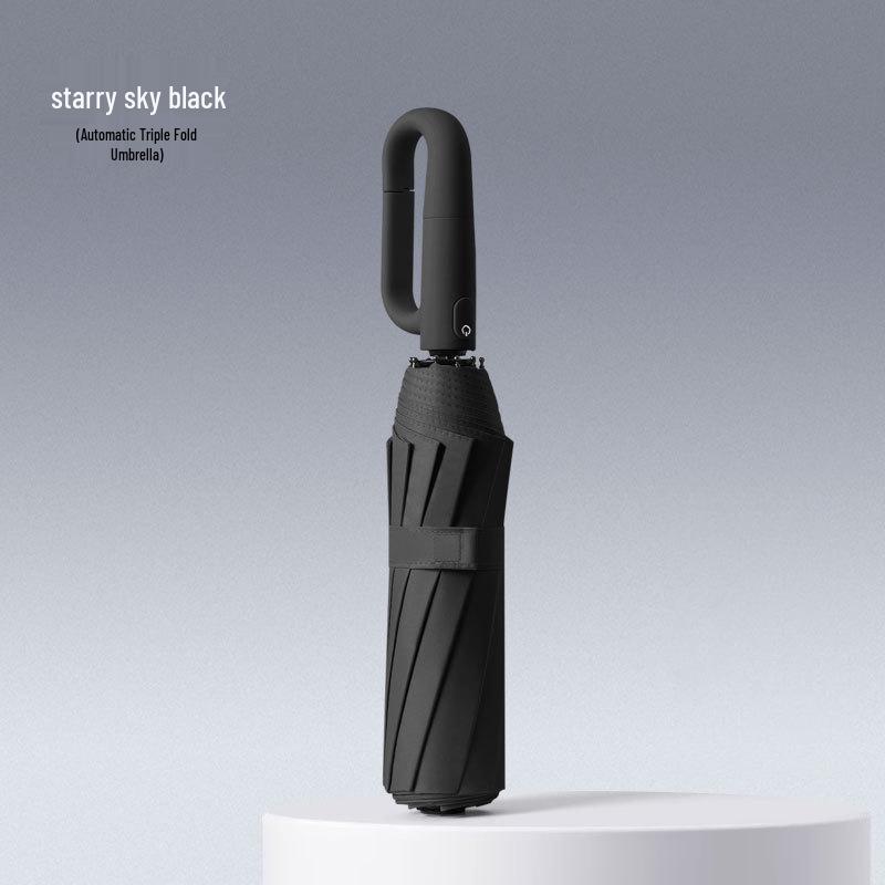 Custom Logo Folding Umbrella with UV Protection - Black Glue Sun & Rain Shield
