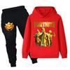 Cartoon print children's suit hoodie sweater suit PB083