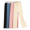 2025 Women's High Waist Wide Leg Ice Silk Pants - Spring/Summer Loose, Slimming, Floor-Length.