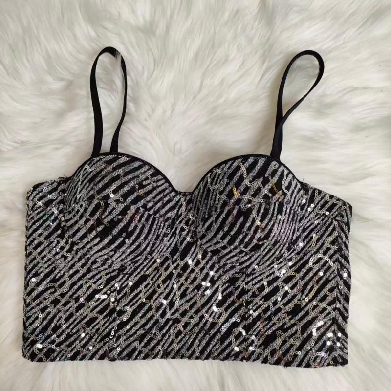 

Sexy babes fishbone corset versatile outer wear tube top suspenders comfortable gathering corset style 40 срібний