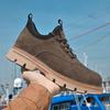 Fashion Luxury Brand Men Fashion Frosted Suede Leather Boots Lace Up Genuine Leather Ankle Boots High Top Casual Outdoor Walking Shoes