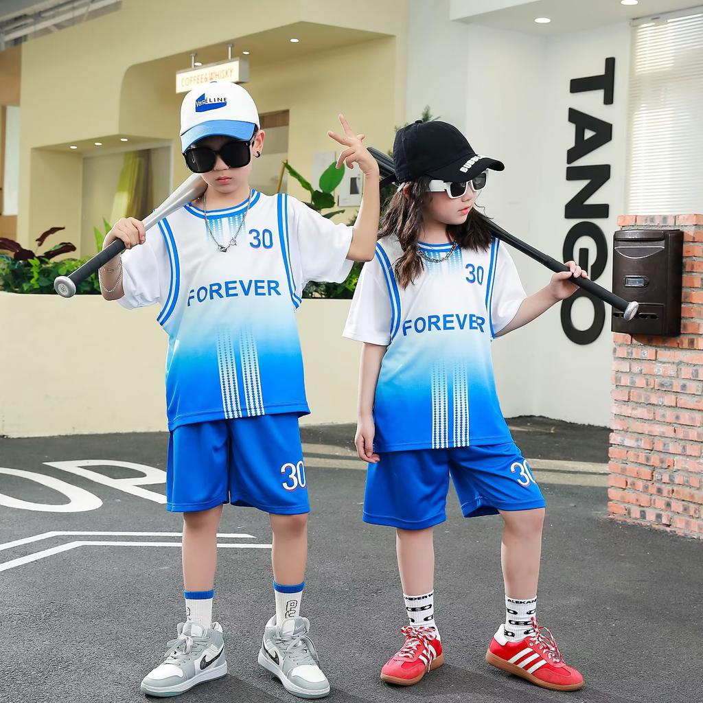 Children'S Jersey Basketball Jersey Summer Short-Sleeved Performance Jersey Children'S Suit Student Game Training Shirt Children'S No. 23