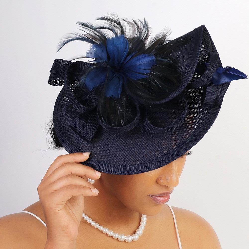 Exquisite Feather Fascinator Hat Elegant Bridal Headband Retro Bride Headdress Wedding