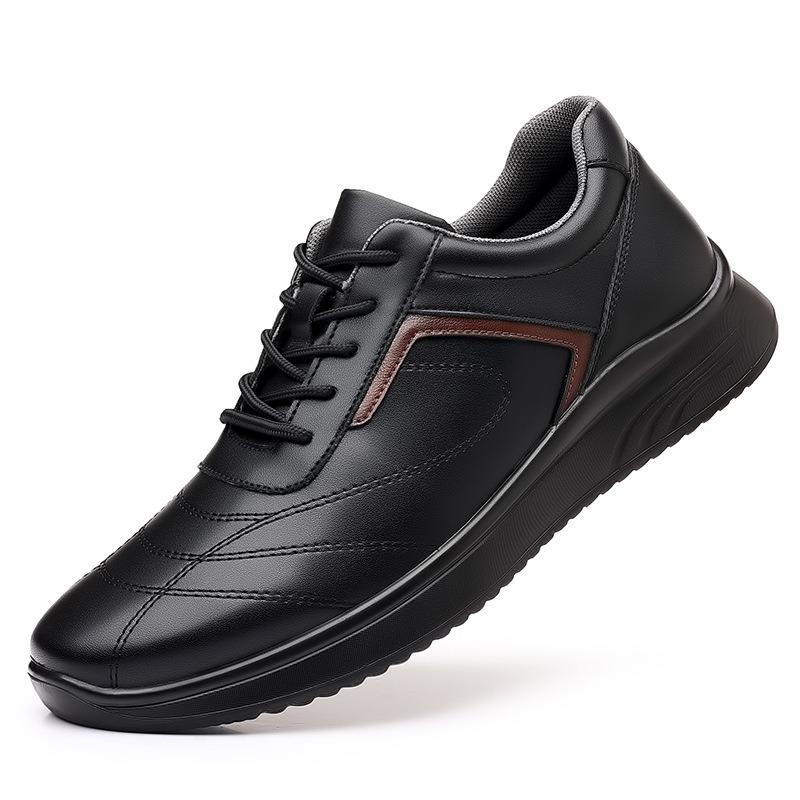 New Men's Daily Casual Leather Shoes Men's Trendy Single Shoes Wear-resistant Soft-soled Soft-faced Sports Men's Shoes