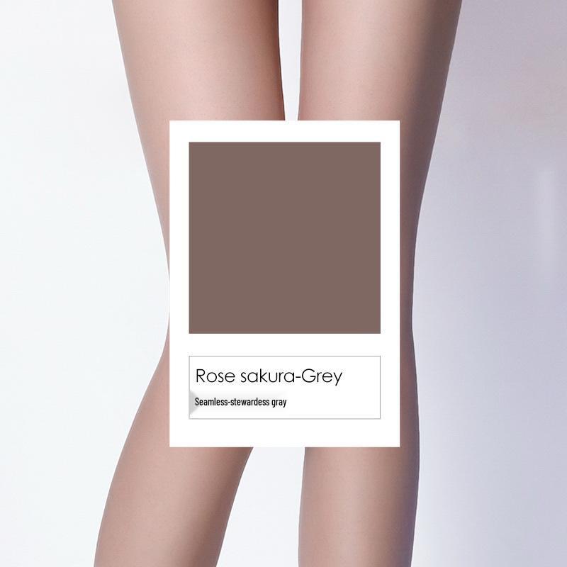 Luoying 8314 Seamless Transparent Black Velvet Pantyhose with Butt-Lifting Shaping