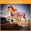 High-end Creative Rhinestone Mini Horse Car Keychain Bag Pendant Key Ring Metal Gift Cross-border