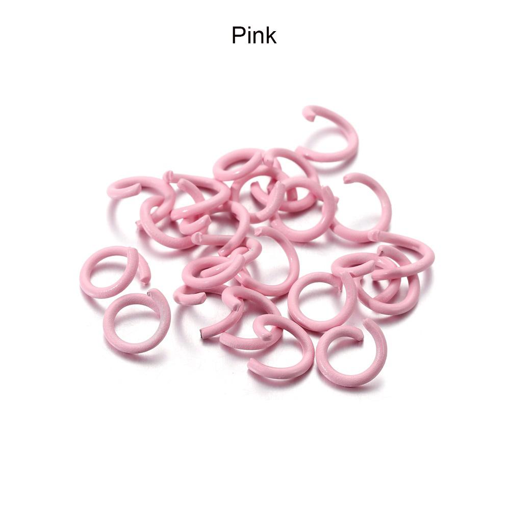 100Pcs/Lot 1.2x8mm Colorful Metal Open Jump Rings Split Jump Ring Connector for DIY Jewelry Making Findings Accessories Supplies