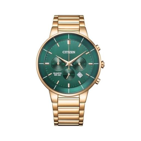 

[Citizen] CITIZEN Chronograph Quartz Men s Watch AN8223-54X Green Rose Gold Overseas Model [Parallel Import]
