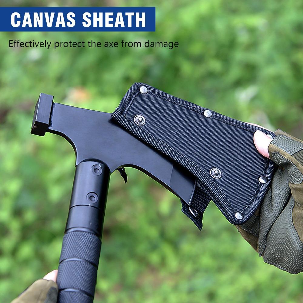 Carbon Steel Multi functional Battle Axe Portable Survival Axe Tool for Outdoor Camping, Hunting, and Emergency Situations