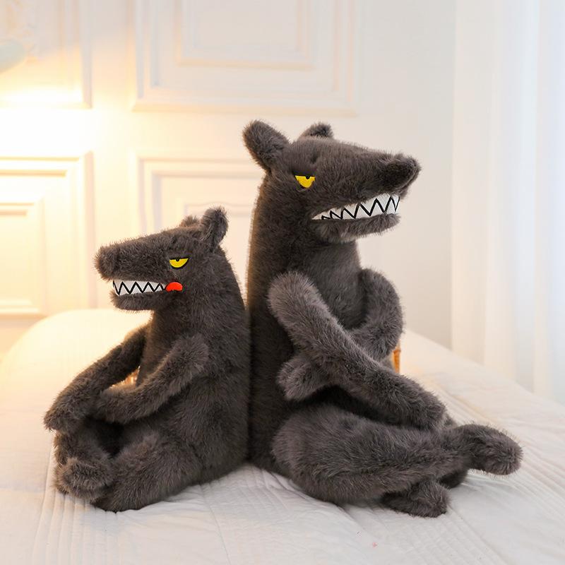 Confident Big Bad Wolf Plush Toy Boy Bedroom Doll Girl Sleeping Pillow Home Car Ornaments