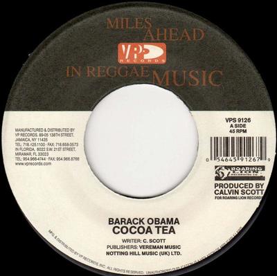 7inch Record COCOA TEA - Barack Obama VPS9126 VP Records 2008 US Reggae, Ska & Dub Used