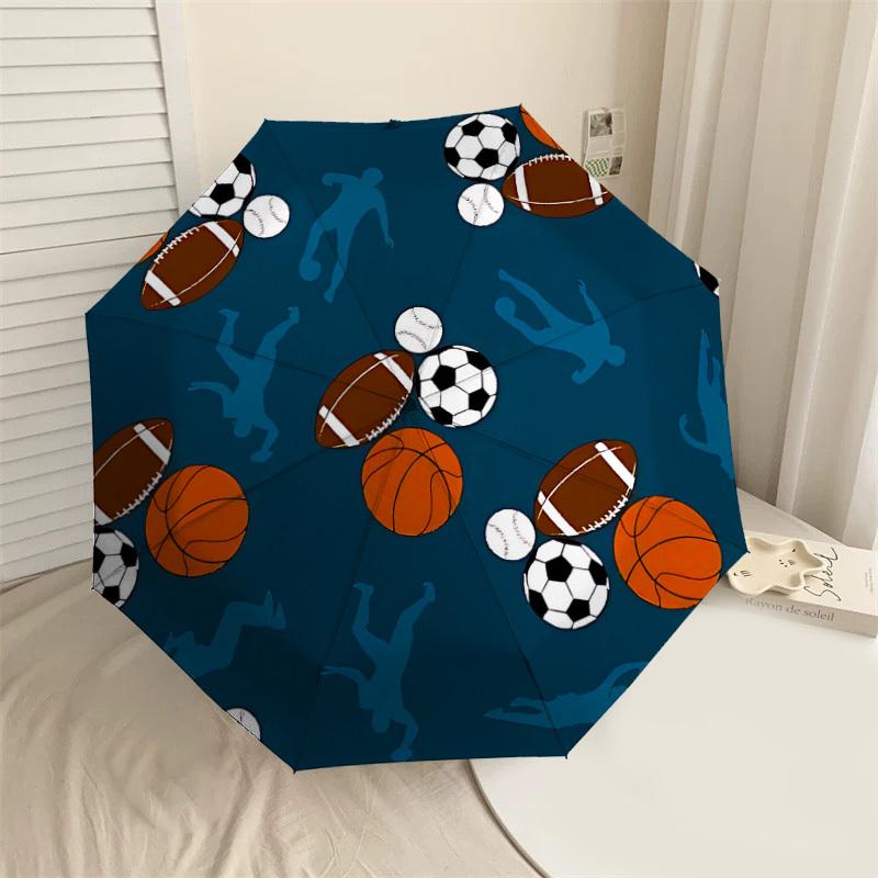 

1PC Sports Balls Umbrella-8-Rib Reinforced, Automatic Open, Lightweight & Durable, Fashion Accessory for Outdoor-D401