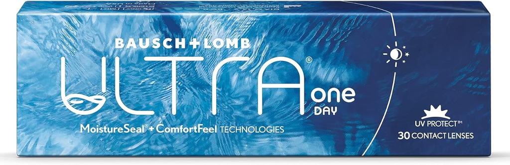 Bausch+Lomb Ultra One Day Spherical Day Lenses, Premium Contact Lenses, Soft, Pack of 30, BC 8.6mm, DIA 14.2