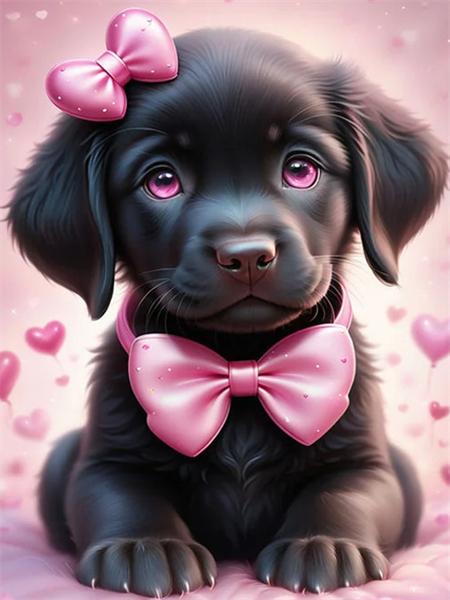 Diamond Painting Kit Dog Flower Full Square/Round Embroidery Mosaic Animal Home Decor