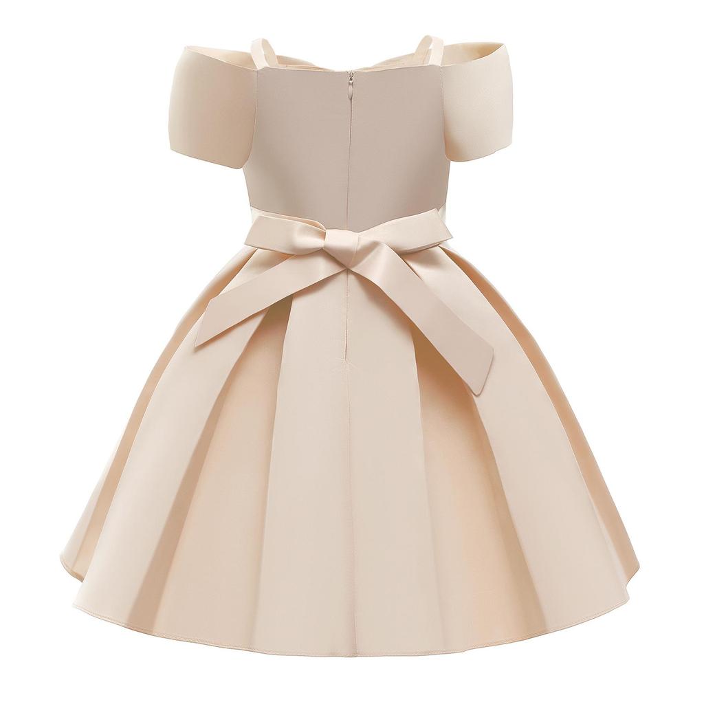 Vestito estivo da principessa con bretelle per bambina, stile western, abito da festa per esibizioni