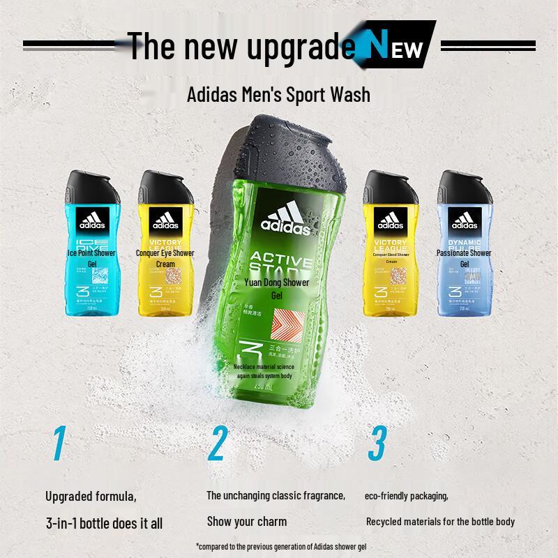 Adidas Herren Dynamic 3-in-1 Duschgel