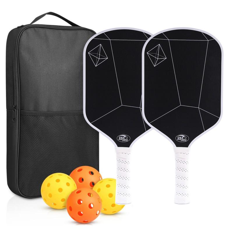 T700 Carbon Fiber Pickleball Paddle Set Rough Matte Surface 16mm Thick Tournament Grade Competitive Play