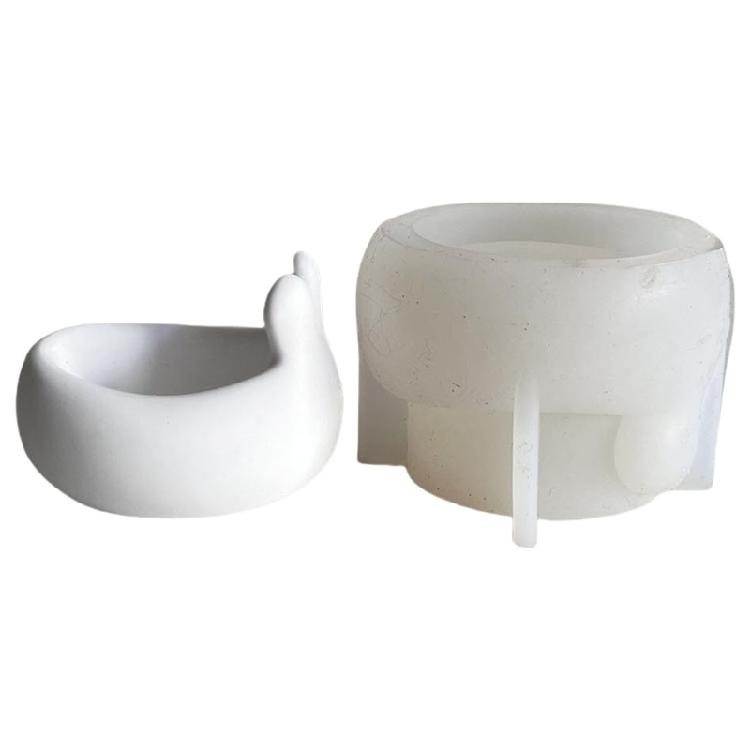 Easters Bunnies Storage Eggs Bowl Silicone Mold DIY Gypsum Cement Candle Cup Decoration Desktop Ornament Resins Mold