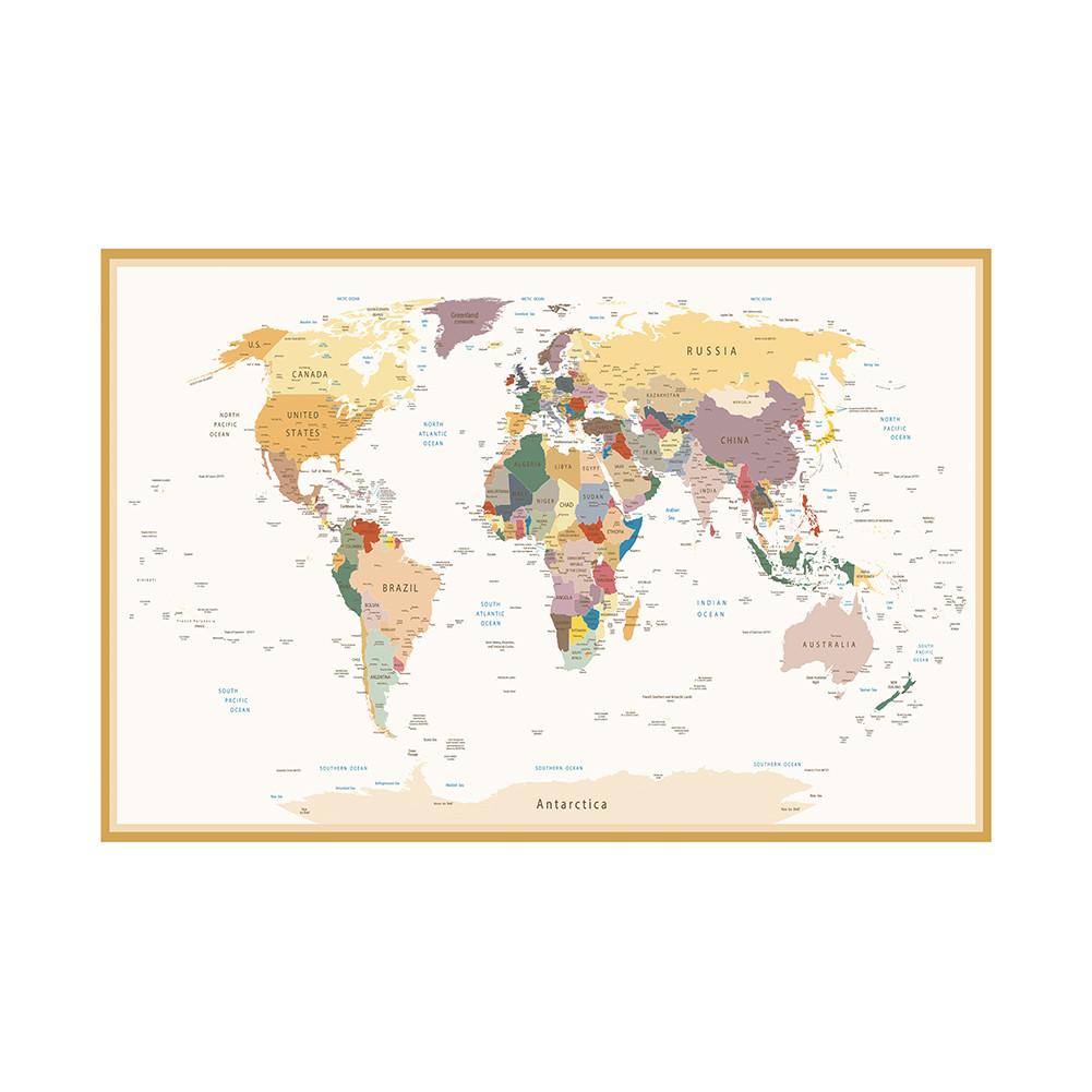 

Винтажная карта мира Настенный плакат Картина Декор для обучения, Офис, Географический инструмент, Туризм/образовательные инструменты 150x100cm