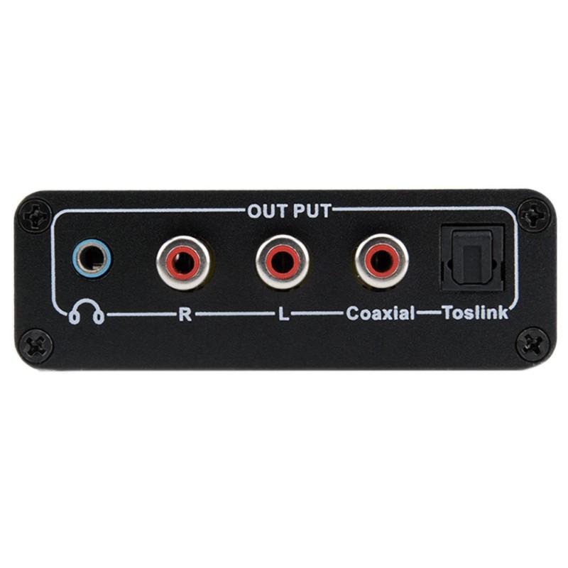 Digital To Analog Audio Converter with USB Cable Toslink Optical To Analog L/R RCA Audio