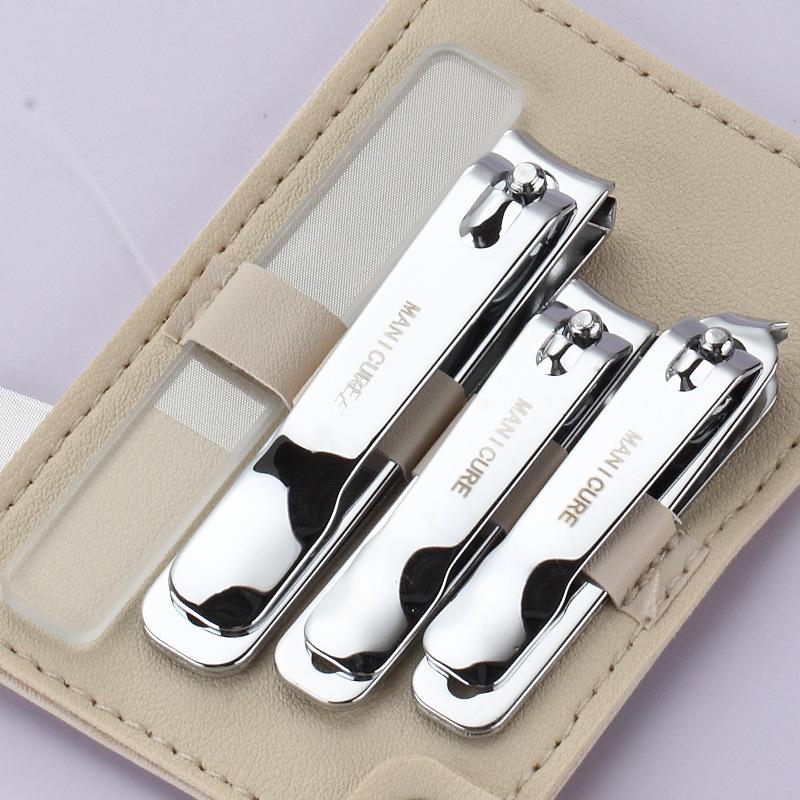 Premium Nail Clipper & File Set - 4-Piece, Large Slant-Edge Clippers, High Quality