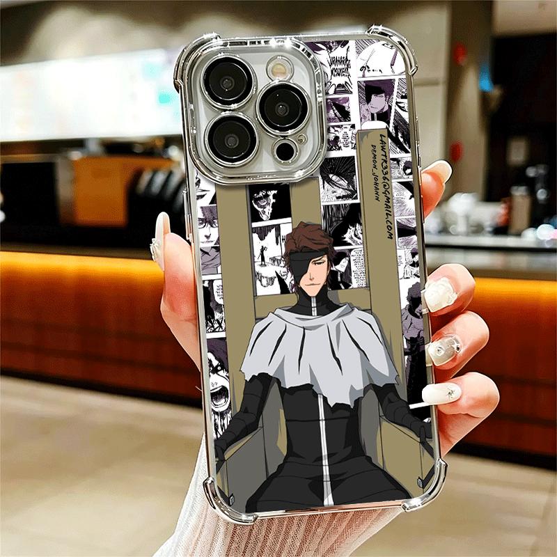 

Чехол для телефона с покрытием Bleach Аниме Ичиго Кенпачи Для iPhone 16 17 Pro Max Air 16E 14 15 Plus 12 13 Mini Противоударный Чехол с Airbag iPhone 16
