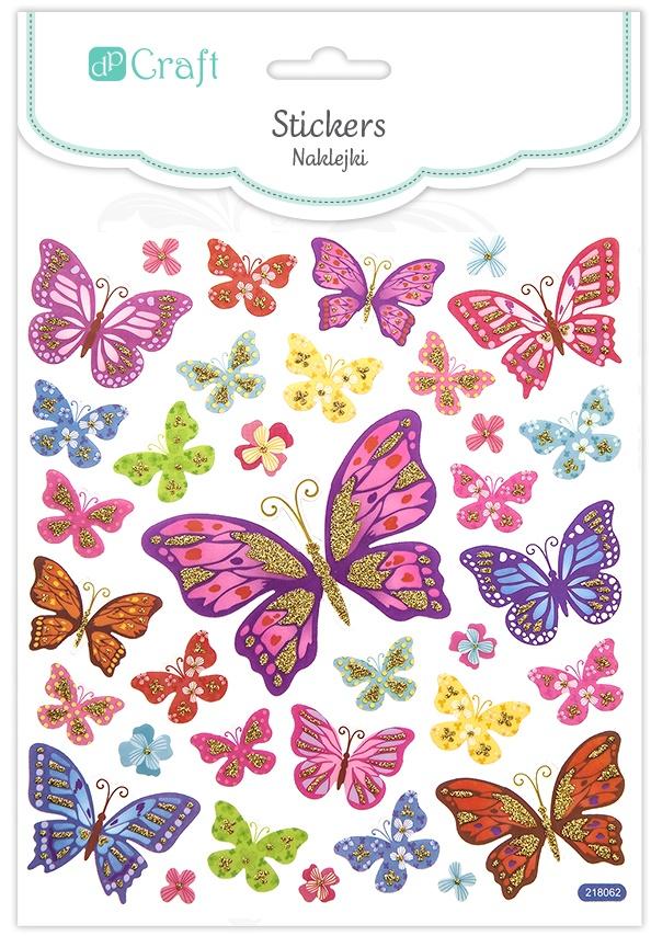 Adesivi Decorativi Colorati Farfalle Primavera 35Pz.