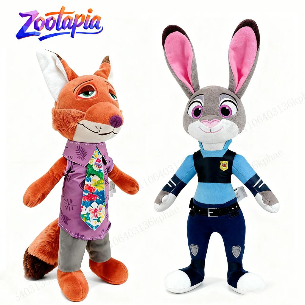 Peluche di Nick e Judy di Zootropolis - Bambola Morbida Carina Regalo di Natale Compleanno