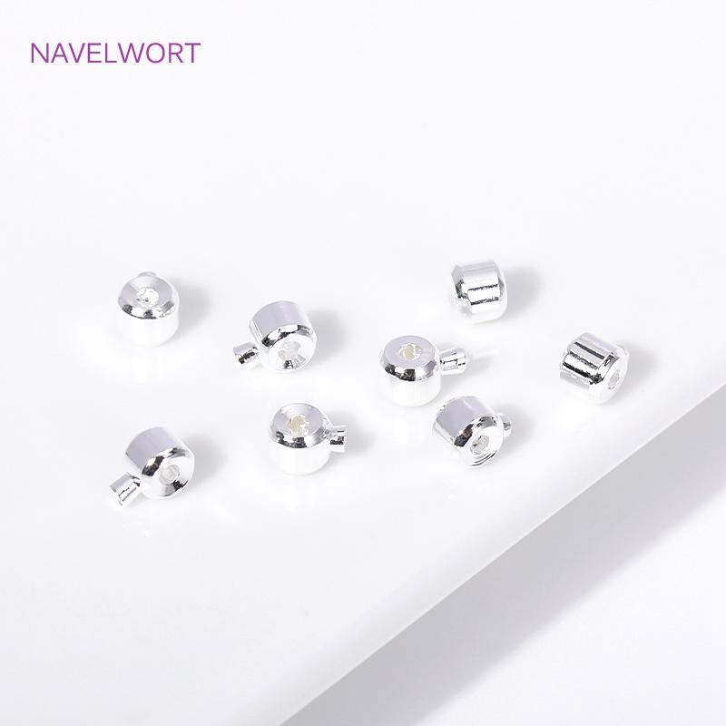 Wholesale 18K Gold Plated Brass Clip Station Clasps,Ball Snap Clasps,Ball End Cap for Memory Wire,DIY Jewelry Making Accessories