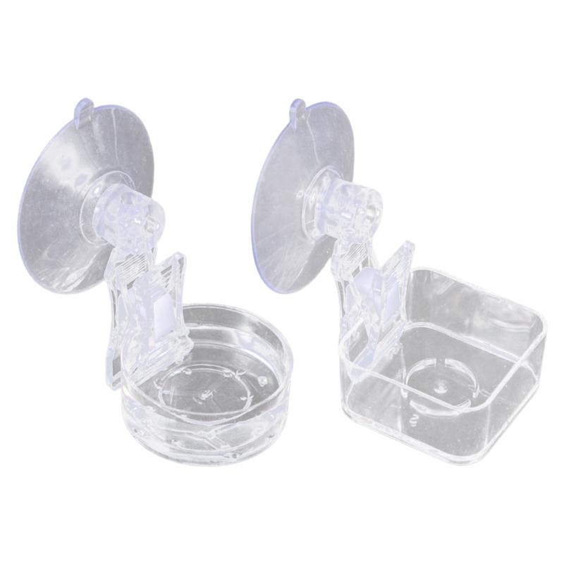 Reptiles Feeding Bowl Water Dish With Secure Suction Cup Safe Plastic Habitat Feeder Dish For Lizards Snakes Amphibians