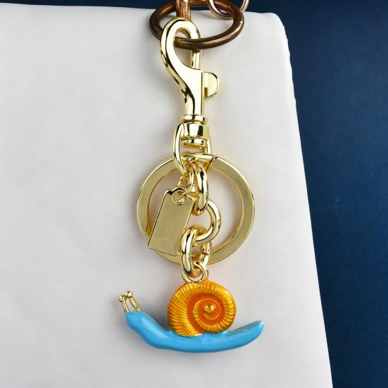Keychain Pendant Snail Design Key Holder with Lobster Clasp Key Ring Backpacks Tote Bags Mobile Phone Accessory