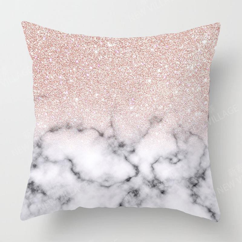 Abstract Personality Design Pink Marble Cushion Cover Home Decor Throw Pillow Cover Living Room Sofa Decor