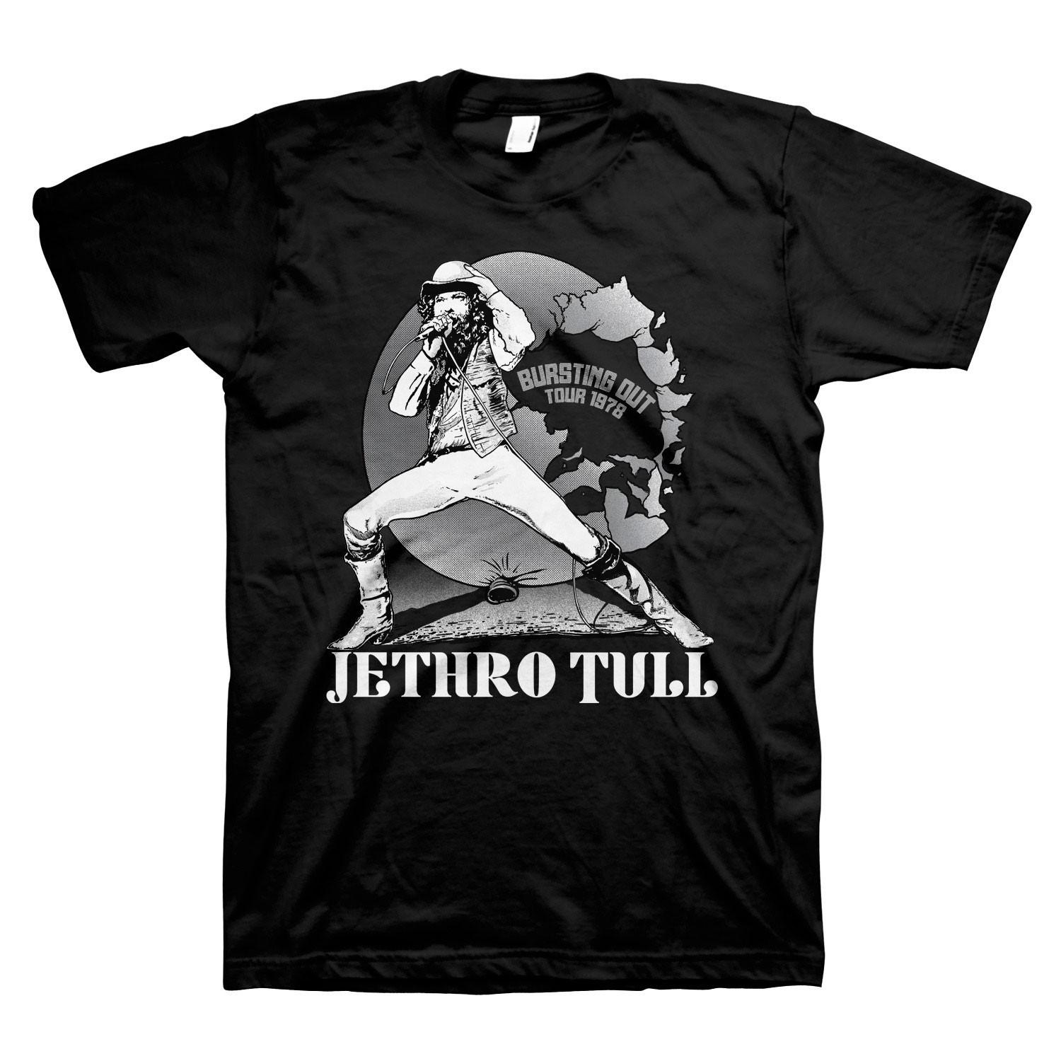 Men s Jethro Tull Bursting Out Live BNW T-shirt Small Black XXXXL