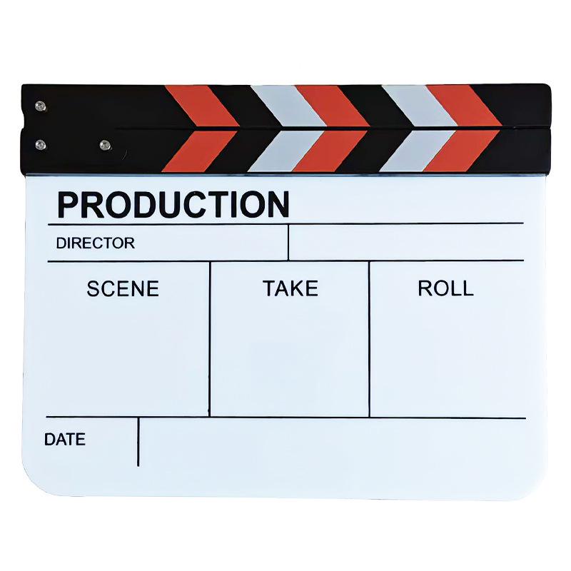 Ciak in Acrilico per Regista Pellicola & TV Oggetti di Scena Barra Colore Tavola da Film
