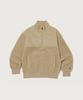 Corduroy Polar Fleece Half Zip Fleece Normal Beige