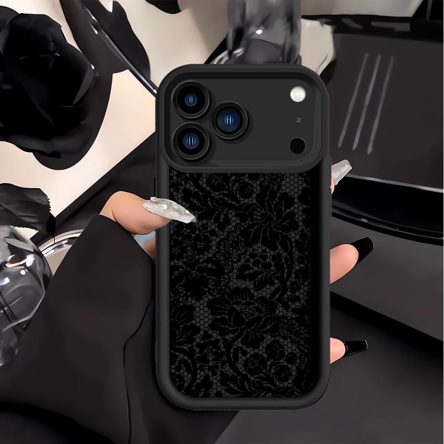 

Sexy Black Lace Case for Apple iPhone 17 Pro Max 14 Plus 11 16e Air 12 XS 16 15 XR 13 Mini Phone Cover iPhone 11