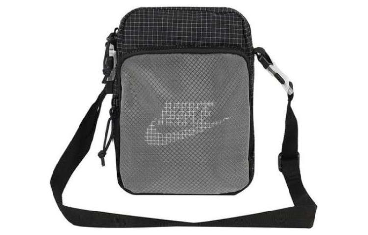 

Nike Heritage Polyester Nylon Crossbody Bag, Shoulder Bag Unisex Black Plaid CV1408-011