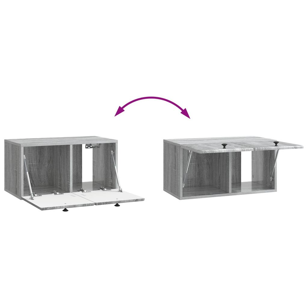 Wall Mounted TV Cabinet 59.5 x 31 x 30 cm Grey Sonoma