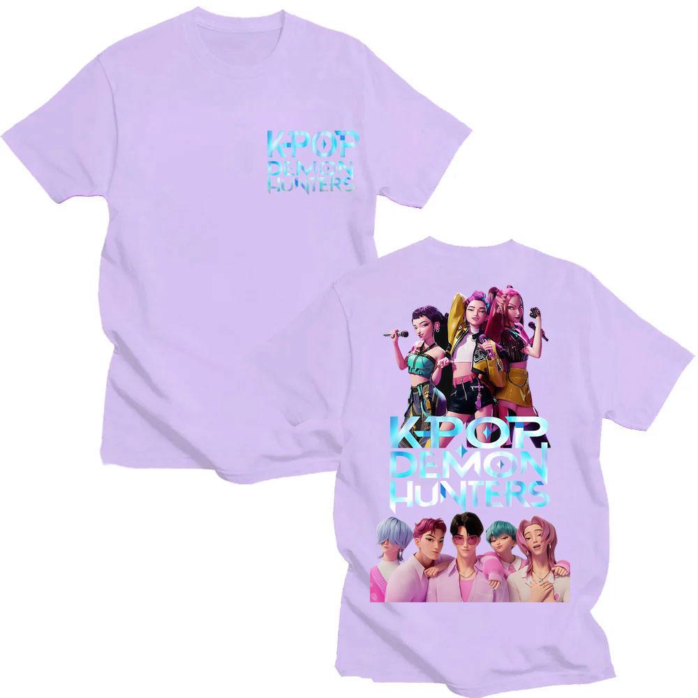 Movie KPop Anime Demon Hunters Saja Boys T Shirt Men Women Fashion Short Sleeve Oversized Cotton Casual Loose T-shirt Fans Gifts