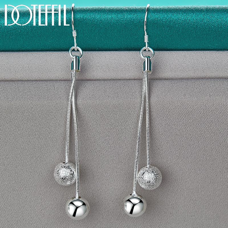 Perlenanhänger Ohrringe Geschenk Silber Modeschmuck