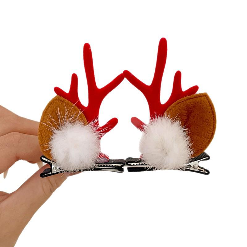 Weihnachts-Cartoon-Haarspangen für Mädchen: Süße Feiertags Pony Accessoires